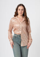 sequin glitter blouse roze