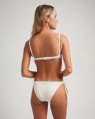 bandeau bikinitop kant crème met bandjes