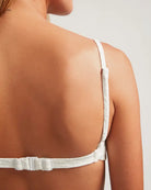 bandeau bikinitop kant crème met bandjes