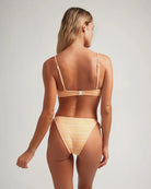 balconette beugel bikinitop retro patroon pastel oranje