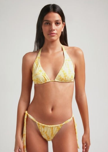 brazilian bikinislip tie dye geknoopt geel