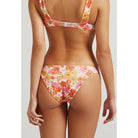 bikinislip bloemenprint roze geribbeld